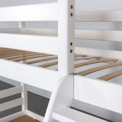 АДЕЛЬ Кровать двухъярусная с наклонной лестницей (белый) в Губахе - gubaha.mebel24.online | фото 6
