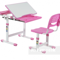 Комплект парта + стул трансформеры Cantare Pink в Губахе - gubaha.mebel24.online | фото 1