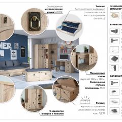 Детская Система Валенсия Шкаф 2-х дверный Дуб сонома в Губахе - gubaha.mebel24.online | фото 3