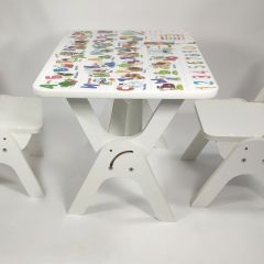 Детский растущий стол-парта и два стула Я САМ "Умка-Дуо" (Алфавит) в Губахе - gubaha.mebel24.online | фото 1