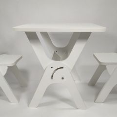 Детский растущий стол-парта и два стула Я САМ "Умка-Дуо" (Белый) в Губахе - gubaha.mebel24.online | фото 1
