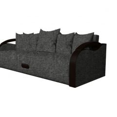 Диван Мария Savana Grey - Кожзам черный в Губахе - gubaha.mebel24.online | фото