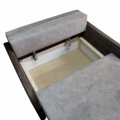 Диван темный Канзас 1.20 с аркой (Канасик) в Губахе - gubaha.mebel24.online | фото 3