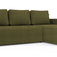 Диван угловой Алиса 3 Shaggy GREEN - TEOS BLACK в Губахе - gubaha.mebel24.online | фото