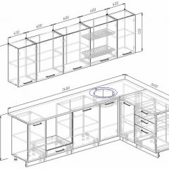 Кухонный гарнитур угловой Пайн 2600х1600 (Стол. 26мм) в Губахе - gubaha.mebel24.online | фото 2