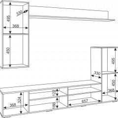 Гостиная Альфа (Белый/Белый глянец) в Губахе - gubaha.mebel24.online | фото 5