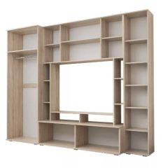 Гостиная Белла (Дуб Сонома/Белый глянец) в Губахе - gubaha.mebel24.online | фото 2