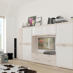 Гостиная ЛОТОС (модульная) Бодега белая в Губахе - gubaha.mebel24.online | фото 3