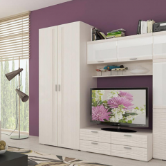 Гостиная ЛОТОС (модульная) Бодега белая в Губахе - gubaha.mebel24.online | фото 4