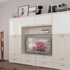 Гостиная ЛОТОС (модульная) Бодега белая в Губахе - gubaha.mebel24.online | фото 5