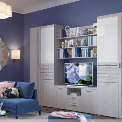 Гостиная ЛОТОС (модульная) Бодега белая в Губахе - gubaha.mebel24.online | фото 7