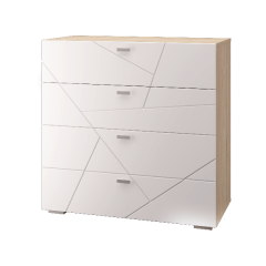 Гостиная Скайлайн (модульная) Дуб сонома/белый в Губахе - gubaha.mebel24.online | фото 3