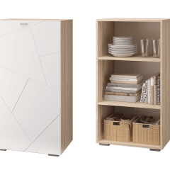 Гостиная Скайлайн (модульная) Дуб сонома/белый в Губахе - gubaha.mebel24.online | фото 8