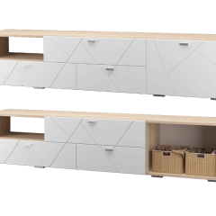 Гостиная Скайлайн (модульная) Дуб сонома/белый в Губахе - gubaha.mebel24.online | фото 11