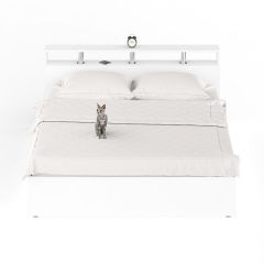 Камелия Кровать 1800, цвет белый, ШхГхВ 183,5х217х78,2 см., сп.м. 1800х2000 мм., без матраса, основание есть в Губахе - gubaha.mebel24.online | фото 2
