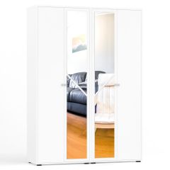 Камелия Шкаф 4-х створчатый, цвет белый, ШхГхВ 160х48х220 см., универсальная сборка, можно использовать как два отдельных шкафа в Губахе - gubaha.mebel24.online | фото 1