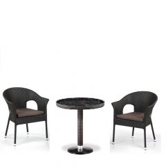 Кофейны комплект плетеной мебели T601/Y79A-W53 Brown (2+1) в Губахе - gubaha.mebel24.online | фото