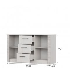 ГАММА 20 Комод 3 ящика 2-х створчатый Серия №4 в Губахе - gubaha.mebel24.online | фото 2