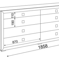 Комод большой Глэдис М27 (ЯШС/Белый) в Губахе - gubaha.mebel24.online | фото 2
