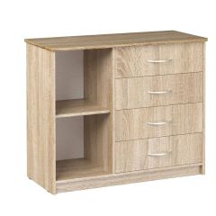 Комод Фиеста (Дуб сонома светлый) Эко в Губахе - gubaha.mebel24.online | фото 2