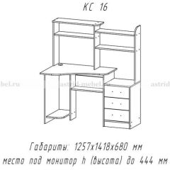 Компьютерный стол №16 (Анкор темныйанкор темный) в Губахе - gubaha.mebel24.online | фото