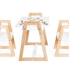 Комплект детской мебели стол и  два стула Я САМ "Лофт-Дуо" (Белый) в Губахе - gubaha.mebel24.online | фото