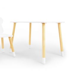 Комплект детской мебели стол и стул Корона (Белый/Белый/Береза) в Губахе - gubaha.mebel24.online | фото 2