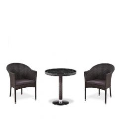 Комплект плетеной мебели T601/Y350A-W53 Brown (2+1) в Губахе - gubaha.mebel24.online | фото