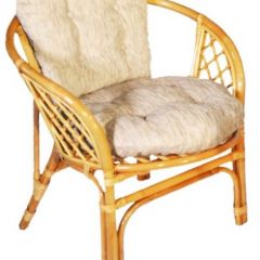 Кресло Багама, подушки светлые обычные шенил (Мёд) в Губахе - gubaha.mebel24.online | фото 1