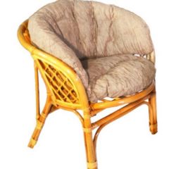 Кресло Багама, подушки светлые полные шенил (Мёд) в Губахе - gubaha.mebel24.online | фото 1