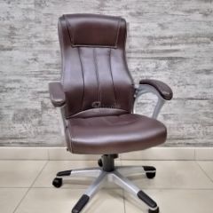 Кресло Barneo K-148 для руководителя (коричневая экокожа) в Губахе - gubaha.mebel24.online | фото