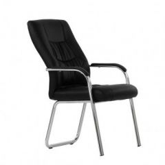 Кресло Barneo K-15 для посетителей и переговорных (черный) в Губахе - gubaha.mebel24.online | фото