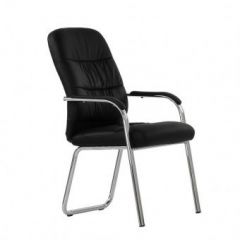 Кресло Barneo K-16 для посетителей и переговорных (черный) в Губахе - gubaha.mebel24.online | фото