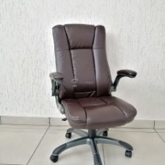 Кресло Barneo K-24 для руководителя (коричневая экокожа) в Губахе - gubaha.mebel24.online | фото