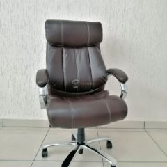 Кресло Barneo K-303 для руководителя (коричневая экокожа) в Губахе - gubaha.mebel24.online | фото 1