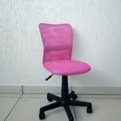 Кресло Barneo K-401 детское (розовая ткань/сетка) в Губахе - gubaha.mebel24.online | фото 1