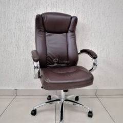 Кресло Barneo K-45 для руководителя (коричневая экокожа) в Губахе - gubaha.mebel24.online | фото