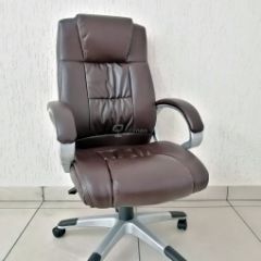 Кресло Barneo K-6 для руководителя (коричневая экокожа) в Губахе - gubaha.mebel24.online | фото