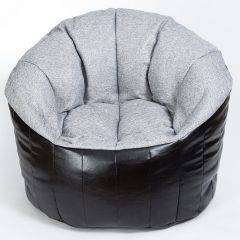Кресло бескаркасное Релакс Люкс (Серый/Черный) в Губахе - gubaha.mebel24.online | фото