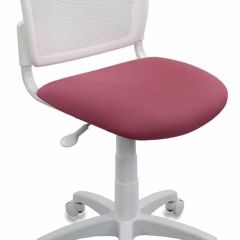 Кресло детское Бюрократ CH-W296NX/26-31 белый TW-15 розовый 26-31 в Губахе - gubaha.mebel24.online | фото 1