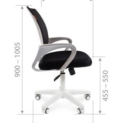 Кресло для оператора CHAIRMAN 696 white (ткань TW-10/сетка TW-05) в Губахе - gubaha.mebel24.online | фото 7