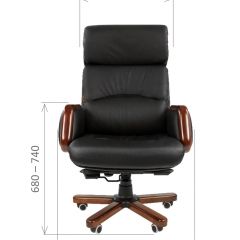Кресло для руководителя CHAIRMAN 417 (Натуральная кожа) Черное в Губахе - gubaha.mebel24.online | фото 4