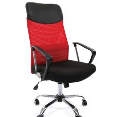 Кресло для руководителя CHAIRMAN 610 N (15-21 черный/сетка красный) в Губахе - gubaha.mebel24.online | фото