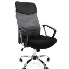 Кресло для руководителя CHAIRMAN 610 N(15-21 черный/сетка серый) в Губахе - gubaha.mebel24.online | фото