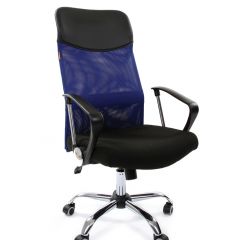 Кресло для руководителя CHAIRMAN 610 N (15-21 черный/сетка синий) в Губахе - gubaha.mebel24.online | фото
