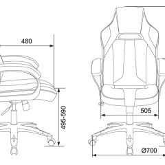 Кресло игровое Бюрократ VIKING 2 AERO BLUE черный/синий в Губахе - gubaha.mebel24.online | фото 4