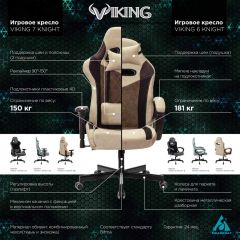 Кресло игровое Бюрократ VIKING 6 KNIGHT BL FABRIC синий в Губахе - gubaha.mebel24.online | фото 5