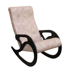 Кресло-качалка №2 (велюр Флора 003/венге) в Губахе - gubaha.mebel24.online | фото