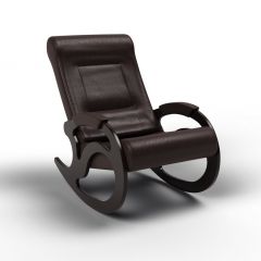 Кресло-качалка Вилла 11-К-В (экокожавенге) ВЕНГЕ в Губахе - gubaha.mebel24.online | фото 1