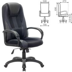 Кресло компьютерное BRABIX PREMIUM "Rapid GM-102" (экокожа/ткань, черное/серое) 532105 в Губахе - gubaha.mebel24.online | фото 2